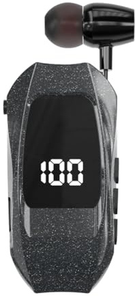 Auricolari fili retrattili Business Lavalier, display digitale a LED, adatti per allenamento , guida,