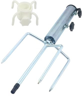 ONLISUM Parasol Base with 4 Spikes,Umbrella Stand Anchor,Heavy Duty Metal Parasol Spike for Beach Parasol