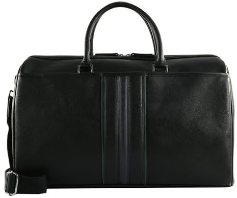 Ted Baker Reisetasche Kelvin Stripe PU Holdall Bag Black schwarz