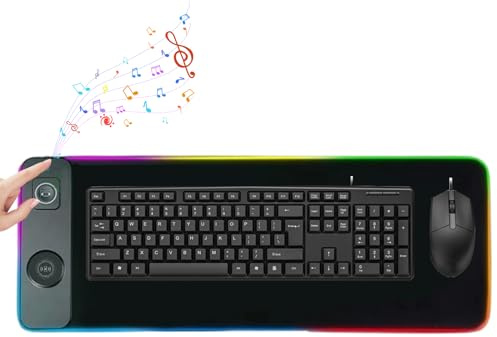 Generisch Sous-main pour clavier - Chargeur sans fil étanche 15 W - Pour ordinateur de jeu, PC, smartphone, ordinateur portable, bureau - Pour gaming, PC, téléphone portable, bureau, salle de jeux