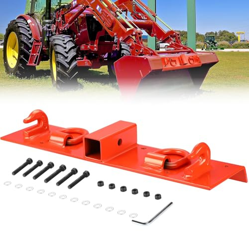 Schwerlast Schaufel-Greifhaken für Traktor, Anschraubbar mit 2 Zoll Aufnahme, Kompatibel mit 1025R 2320 2520 2720 2025R 2032R 2038R 3032E 4010 4100 4110 4115, Kompakttraktor Ladeschaufel Haken