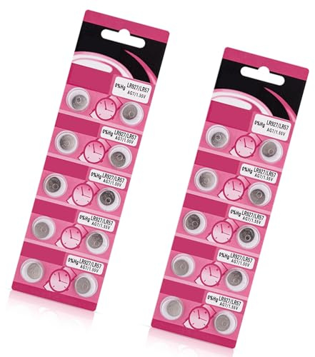 Uqezagpa 10/20 Stück AG7 LR927 Alkaline Knopfzellen AG7 LR927 für kleine Elektronik und Spielzeug