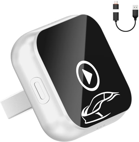 2026 Upgraded Wireless CarPlay Adapter UK Instant 2-Phone Switch, 2-in-1 Plug & Play for iPhone & Android Auto, Compatible iOS & Android 11+with USB A & USB C,for 1000+ Car Models