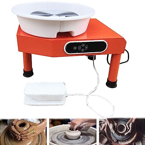 Tornio Elettrico Da 350 W, Macchina Per Modellare La Ceramica Con Pedale, Schermo Lcd Touchscreen E Vaschetta In Abs Rimovibile, Tornio Per Ceramica Per Adulti, Bambini E Principianti, Arte Fai Da Te