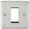 KNIGHTSBRIDGE CL1GBC 1G Modular Faceplate-Rounded Edge Brushed Chrome