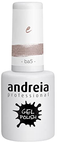 Andreia Semi-Permanent Nail Gel Polish for UV/LED Lamp - Intense Shine and 4 weeks Lasting French Manicure Nail Gel Varnish - Colour 10.5 ml (BA4 Pink)