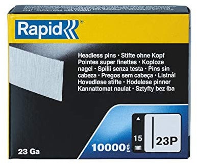 Rapid 5001358 ministifte Typ 23P, 15mm nägel ohne kopf 23Ga, 10 Stk., für druckluftnagler