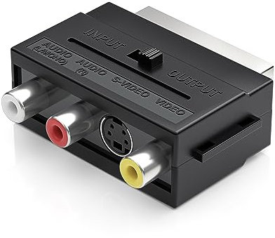 VTOP DriverGenius Composite RCA to SCART Adapter - Bi-lateral SCART to RCA + S-Video Converter Connector (1Pcs / 1 Pack)