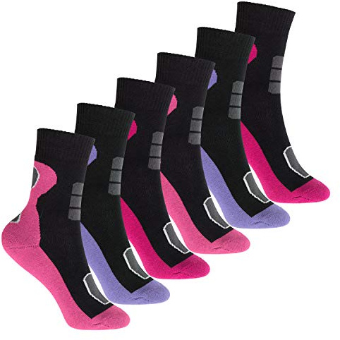 Footstar Kinder Thermosocken Outdoor Socken (6 Paar) Bunte Winter Vollfrottee Socken