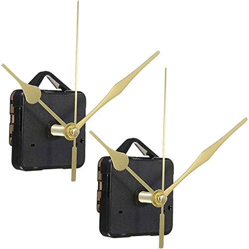 DOITOOL uhrwerk Lange Welle ：2 Stück Uhrwerke Zum Selbsteinbau Mit Zeiger, Uhrwerk Für Wanduhr, Wanduhr-Mechanismus Teile Motor Ersatz DIY Reparatur Teile