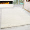 HomebyHome Shaggy Teppich Läufer Flur 80x150 cm - Shaggy Teppich Hochflor Creme Extra Weich und Flauschig - Bettvorleger Teppiche für Schlafzimmer - Waschbarer Küchenläufer - Carpet, Halı, Kilim