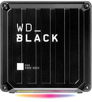 WD_BLACK D50 2TB Game Dock with Ultra-fast NVMe SSD up to 3000 MB/s Customizable RGB lighting with Thunderbolt 3 Connectivity