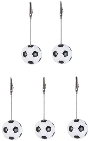 Amosfun Fußball Fotoclip Set 5 Stück Kreative Clip Halter Für Fotos Und Notizen Aus Resin Ideal Für Geburtstag Hochzeit Und Fest Dekoration