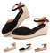 Hitmars Sandali Donna Zeppa Estivi Espadrillas Platform Scarpe Plateau Tacco Basso Chiuse Eleganti Comode 1 Nero 38 EU