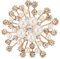 GUYAQ Broche en Cristal pour Femmes élégante Perle Strass Brillant Flocon de Neige Broche Broche Rose Cristal Fleur Broches épinglette Mariage mariée Broches vêtements décoration