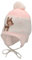 Sterntaler Baby Mädchen GOTS Bommelmütze Reh - Kappe Kinder aus Baumwolle Mit Bindeband - Beige, 47