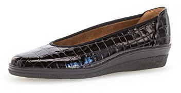 Gabor Damen Klassische Ballerinas, Frauen Flats,Leichte Mehrweite (G),Pumps,Halbschuhe,Sommerschuhe,Slipper,Ballet-Flats,schwarz,37 EU / 4 UK