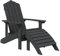 vidaXL Adirondack Gartenstuhl mit Fußstütze Gartenmöbel Gartensessel Stuhl Terrassenstuhl Balkonstuhl Stühle Campingstuhl Outdoor Sessel HDPE Anthrazit