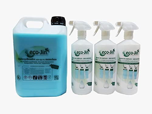 ECO-JIN GRAN PODER DESENGRASANTE BIDON 5 LITROS ULTRA CONCENTRADO + 3 VAPORIZADORES (SPA)