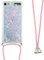 Handykette Handyhülle für iPod Touch 5/6 / 7 Hülle,Glitzer Quicksand kreatives Fließende Flüssigkeit schwimmt Silikon Case mit Umhängeband Handykordel Band Kette für iPod Touch 5,GS Color Heart
