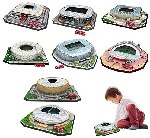 Fußballstadion Puzzle - Weltberühmter Fußball Gebäude Modellbau Puzzle Spielzeug,Lernspielzeug für Fußballclub-Geschenk, Stadion-Souvenir, Fußballliebhaber-Geschenk