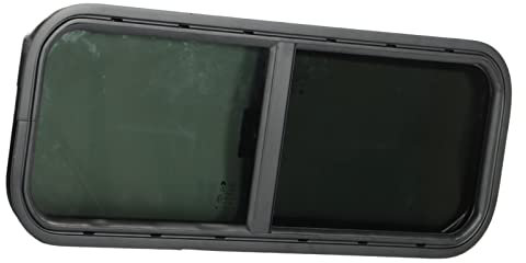 Fenêtre Coulissante de Camping car 900x300mm à Angle Rond en Verre trempé Noir pour Remorque-Fenêtre De Car