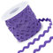 GORGECRAFT 27 Yard/25 m Rick Rack Trim Ribbon Deep Purple Wave Nähen Biegen Fransen Trim 5 mm/0.2 Zoll Für DIY Nähhandwerk Hochzeit Brautkleid Verschönerung Party Dekoration Geschenkverpackung