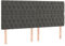 vidaXL Tête de Lit à LED Meuble de Chambre à Coucher Accessoire de Lit Double Tête de Cadre de Lit Intérieur Gris Foncé 200x7x118/128 cm Velours