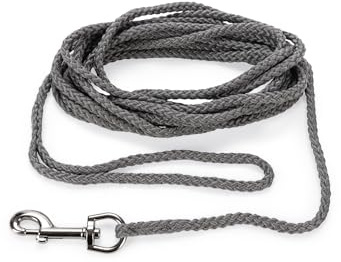 Karlie Schlepp-Suchleine, Hundeleinen, Nylon, Grau, 5 m x 6 mm