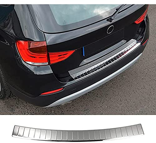 ELEMAT Auto Edelstahl Stoßstangenschutz für BMW X1 E84 2009-2015 Ladekantenschutz Stoßstange Kofferraumschutz