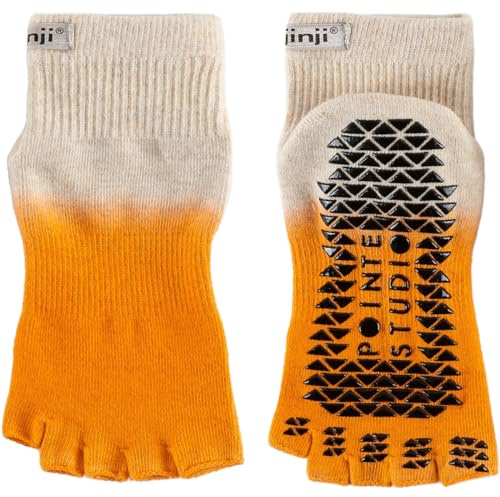Injinji Zehensocken GRIP TOELESS MINI-CREW OATMEAL ORANGE S/M