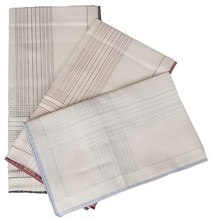 Fazzoletti PEROFIL confezione 3 pezzi cm.45x45 orlo rulè puro cotone articolo VPRT00278 3 FAZZOLETTI, P209 Fondo bianco, Taglia unica