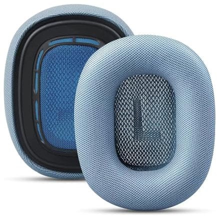 Earpads for Airpods Max, A Pair of Replacement Ear Cushion Pads with Protein Leather and Memory Foam for Apple AirPods Max Wireless Over-Ear Headphones, Sky Blue