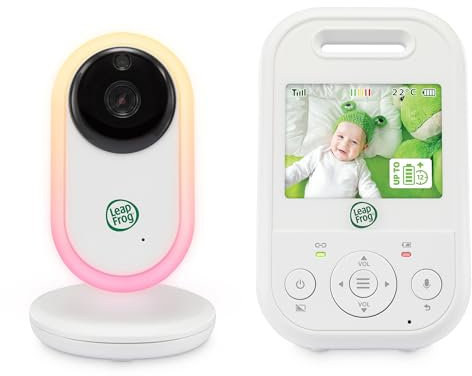 LeapFrog LF2413 Video Baby Monitor with Camera.300m Long Range, Baby Monitor with 2.8 IPS Colour Screen,Soothing Sounds,2x Zoom,Temperature Sensor,Noise Activation Mode, Intercom,Long Battery Life
