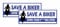 Pack of 2 Save a Biker Self Adhesive Vinyl Sticker Set Think Biker Decal Stickers Buses Car Van Laptop Bike Vehicles 200mm by 75mm Each