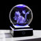 Movdyka Crystal 3D Cat and Butterfly Ball Figurine Gifts for Women Glass Paperweight 3.15in Sphere Decorative Ornaments for Room with LED Lights Keepsakes for Cat Lover Home Decor