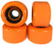AOB Premium Longboard/Cruiser 2K Rollen Wheels (4 Stck.) Set Rundlauf kalibriert aufgeraut geschliffen (Orange 70x42mm 78A)