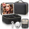 Make-up-Tasche mit LED-Spiegel, 3 Farbmodi, Reise-Make-up-Tasche, Kosmetik-Organizer mit Fächern und 10-facher Vergrößerung, große Make-up-Organizer-Tasche für Damen, Geschenk, Schwarz, Einfach