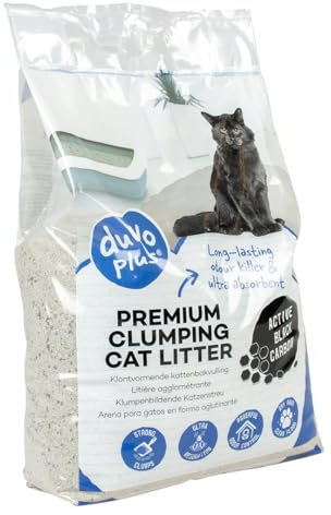 Duvo+ Katzenstreu White sensitive black carbon 12KG