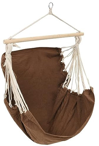 Hängematte 185x125 cm braun, CIADAZ Hammock, Outdoor Hängematte, Hängematten Garten, Hängematte Für Draußen - 40592