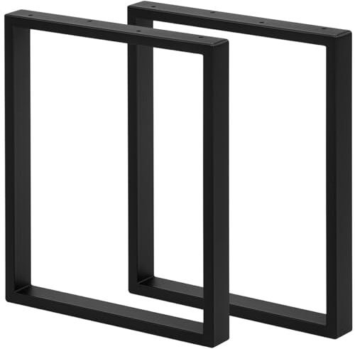 PROVENEDI - 2X Tisch-KUFEN schwarz | Tisch-Gestell 40x49 cm | Einfache Montage | Tisch-Beine aus Metall in Industrial Matt | Ideal für DIY-Projekte wie Couchtisch, Beistelltisch