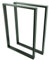 PROVENEDI - 2X Tisch-KUFEN schwarz | Tisch-Gestell 40x49 cm | Einfache Montage | Tisch-Beine aus Metall in Industrial Matt | Ideal für DIY-Projekte wie Couchtisch, Beistelltisch