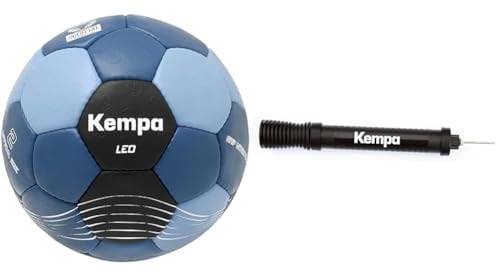 Kempa Leo Kinder Handball Ball für Kinder Trainingsball & Kompakte Zwei-Wege-Ballpumpe für Handball, Fußball, Basketball etc.