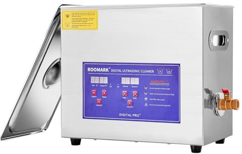 Ultraschallreiniger für Schmuck, Ultraschallteilreiniger, 100 W Ultraschall-Ringereiniger mit Digitalanzeige, Timer und Heizung (6L)