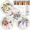Dremisland 4 Stück Stickset für Anfänger Kolibri Blumenmuster Pflanzen Stickerei Set Erwachsene DIY Kreuzstich Set Embroidery Starter Kits mit Stickrahmen Farbfäden und Werkzeuge