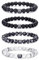 BMMYE 2-4 Stücke Männer Perlenarmband 8MM elastische Herren Perlenarmband Naturstein Armband Männer lavastein herren Tiger Auge Armband Männer Schmuck Armband Geschenk