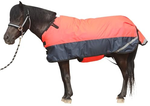 Gallopoff Fohlen/Mini-Pferd, Größe 76,2 - 121,9 cm, wasserdicht und atmungsaktiv, 300 Denier, Winterdecke mit 150 g Polyfill, fluoreszierend, Größe S