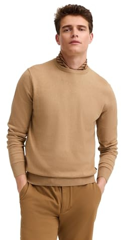 bugatti Herren Pullover Rundhals 7400-85520D | Regular Fit Kaschmir-Mix stilvoll Feinstrick für Alltag, Büro und Freizeit