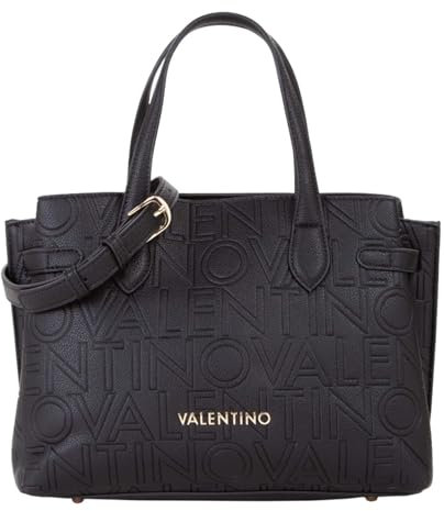 Valentino Pansy Shopping Bag Nero
