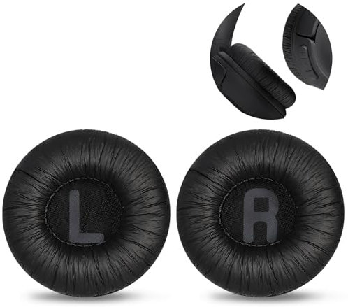 2Pcs Cuscinetti Auricolari di Ricambio per Cuffie JBL Tune 600BT T520BT T510BT T500BT T450BT, Copri Cuffie Universali 70mm, Ricambio Padiglioni tune in Pelle PU e Spugna